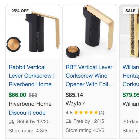 RBT Vertical Lever Corkscrew Wine Opener with Foil Cutter Metal Modern Kitchen - Picture 6 of 8